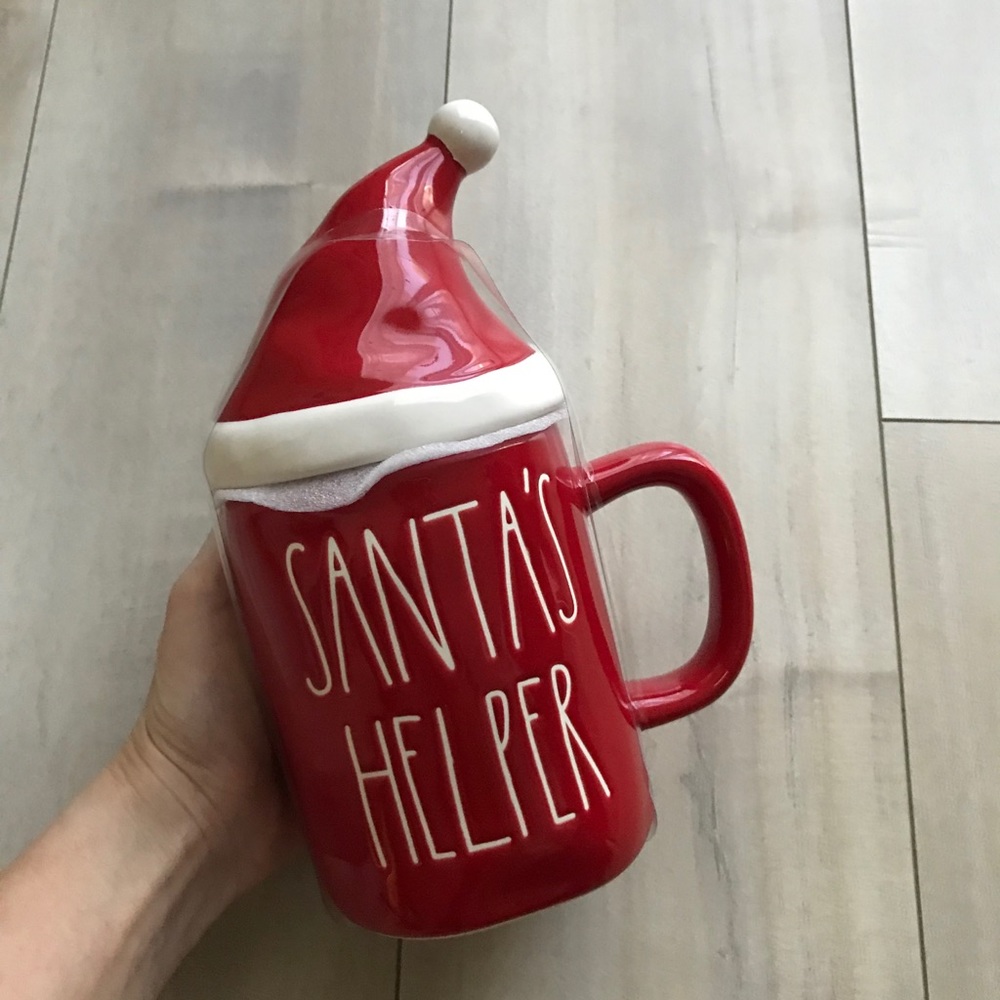COPY - Rae Dunn SANTAS HELPER Mug With Topper